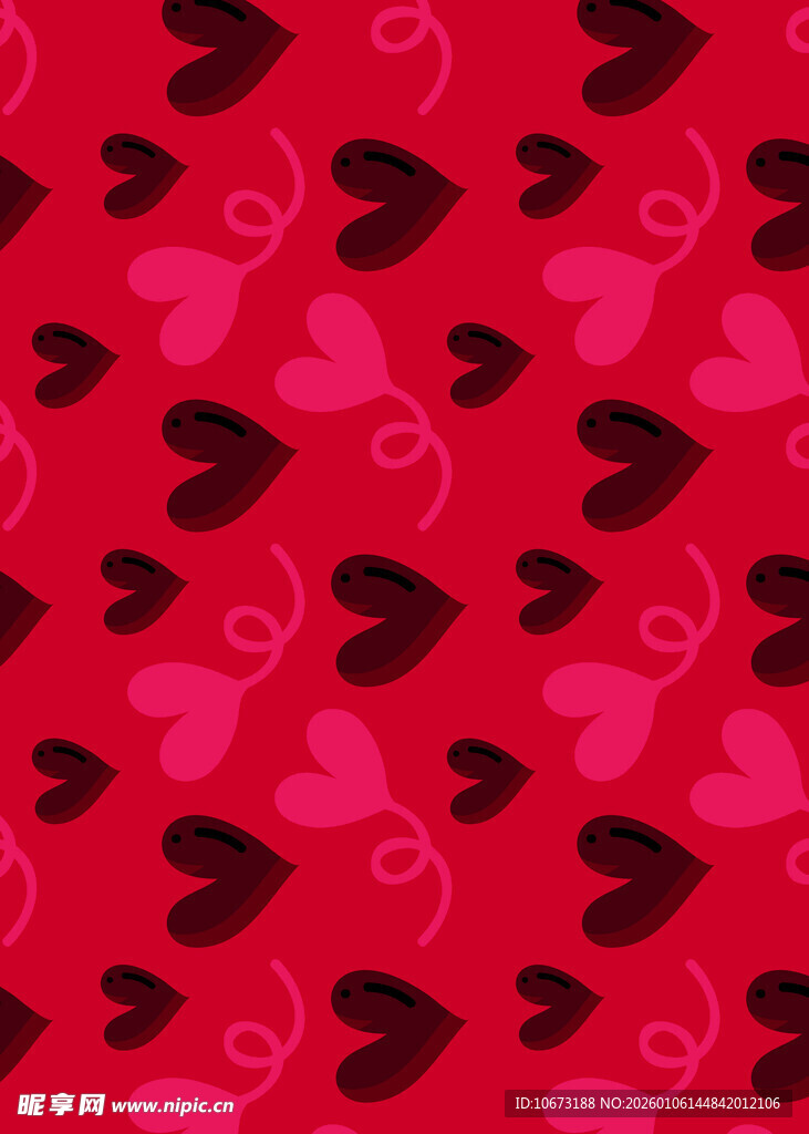 红色爱心图案背景