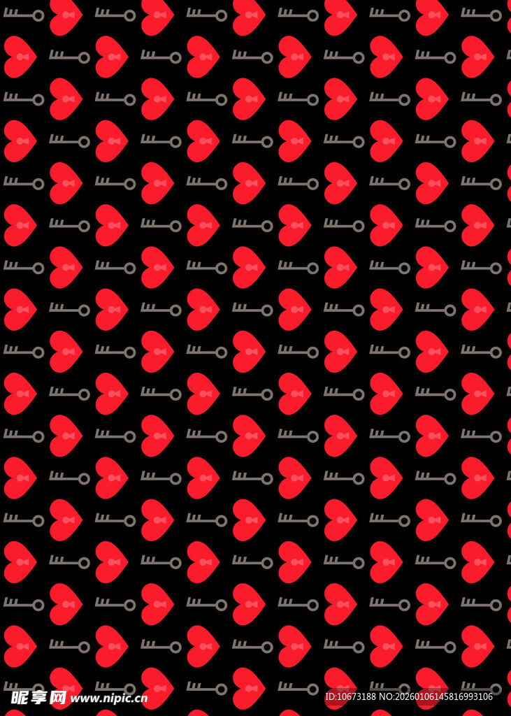 红色心形图案背景纹理