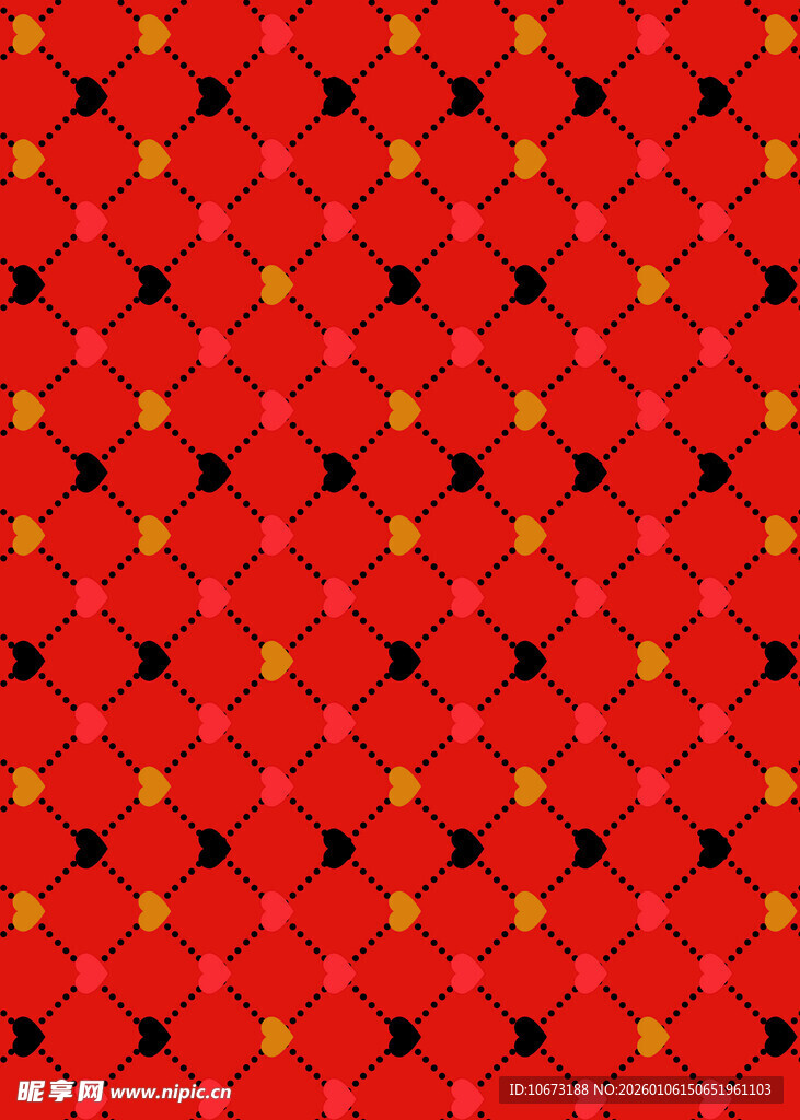 红色几何花纹图案背景