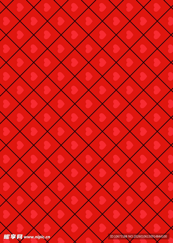 红色菱格纹几何图案背景