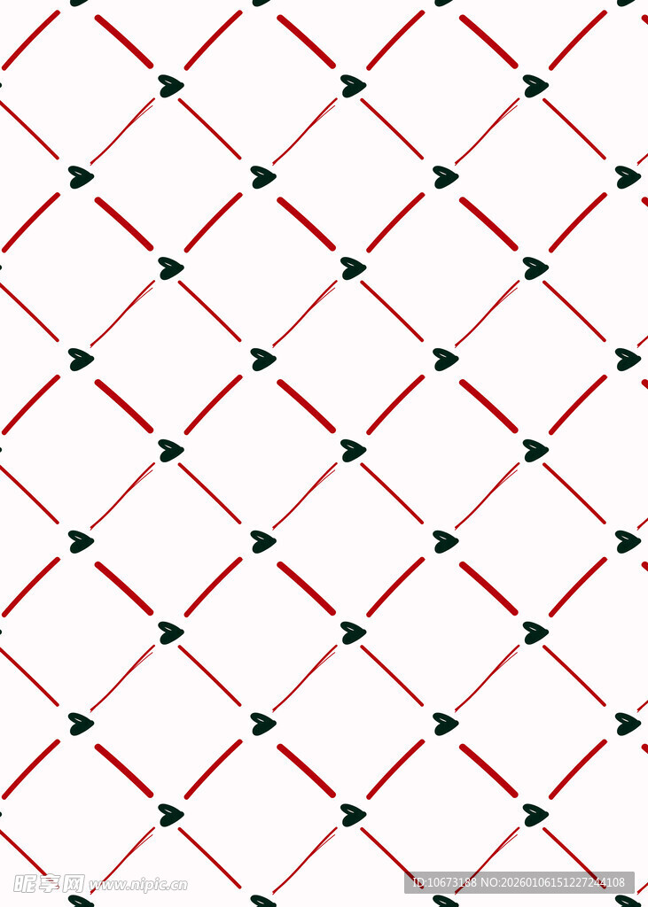 红白线条交织几何图案