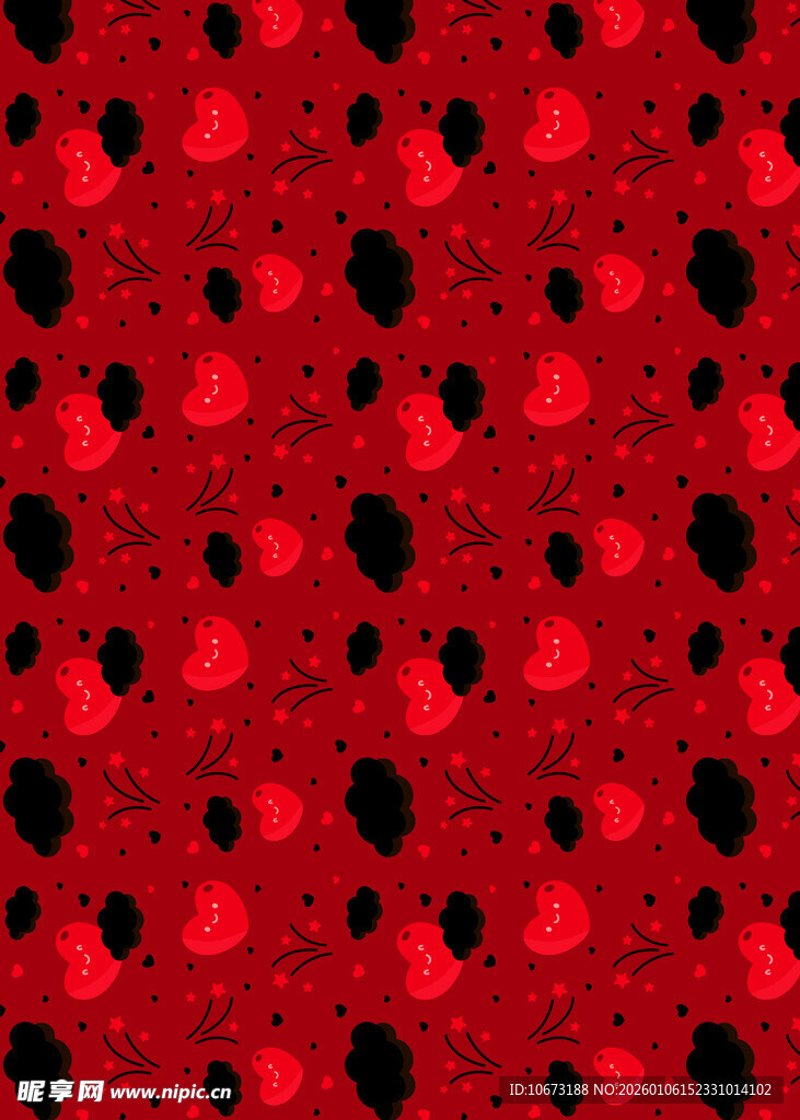 红色波点图案背景