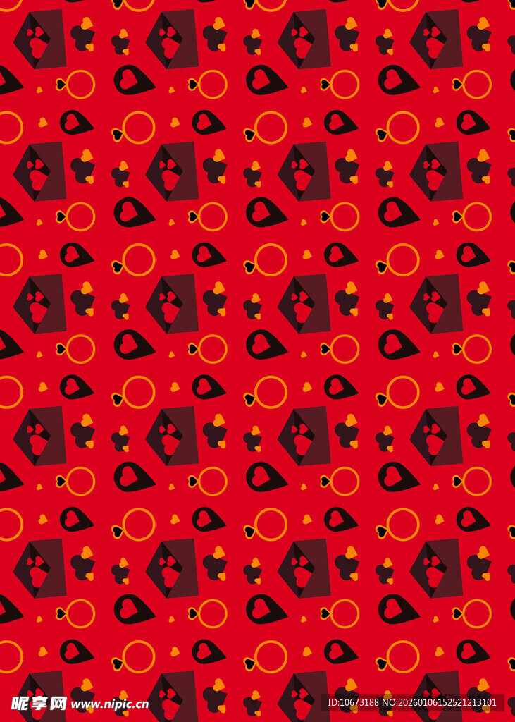 红色几何图案精美纹理