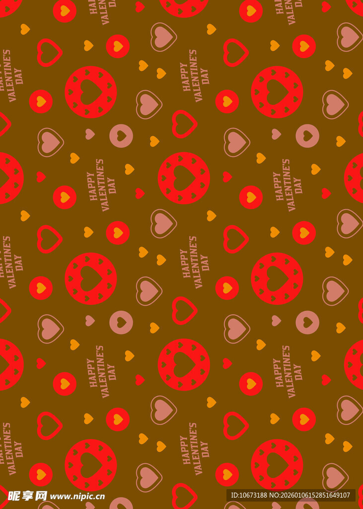 复古风多彩圆形图案背景