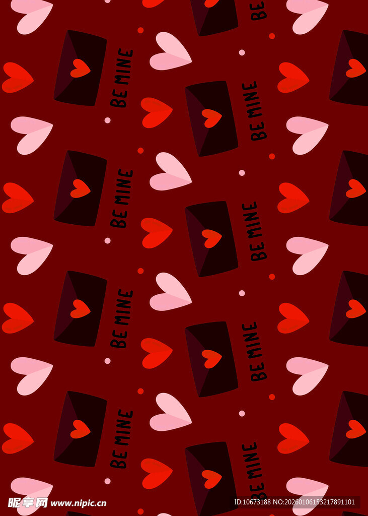 爱心图案背景纹理