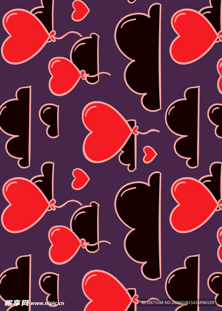 心形图案背景纹理设计