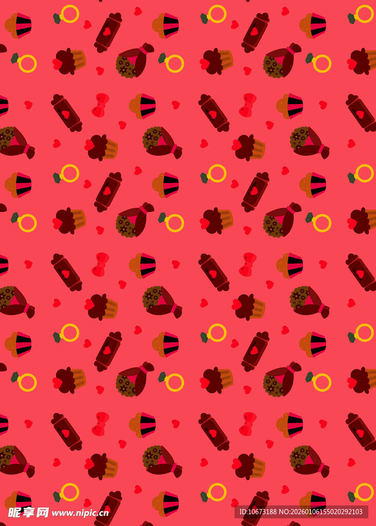 红色水果图案无缝背景