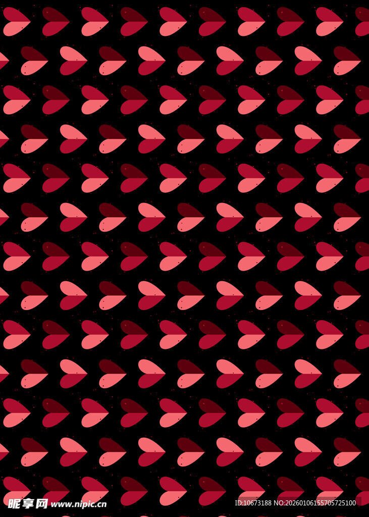 红色心形图案纹理背景