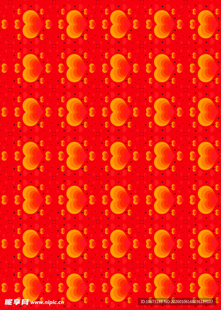 红色喜庆虎头图案纹理