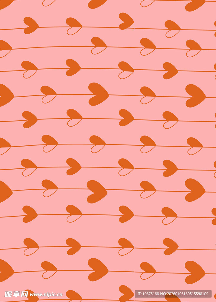 粉色爱心图案背景纹理