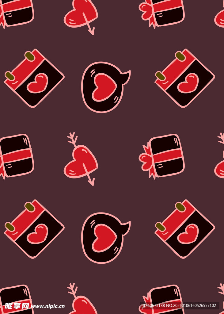 情人节爱心礼物图案背景