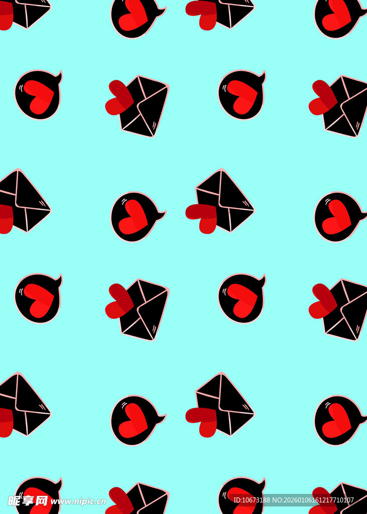 瓢虫信封图案背景设计