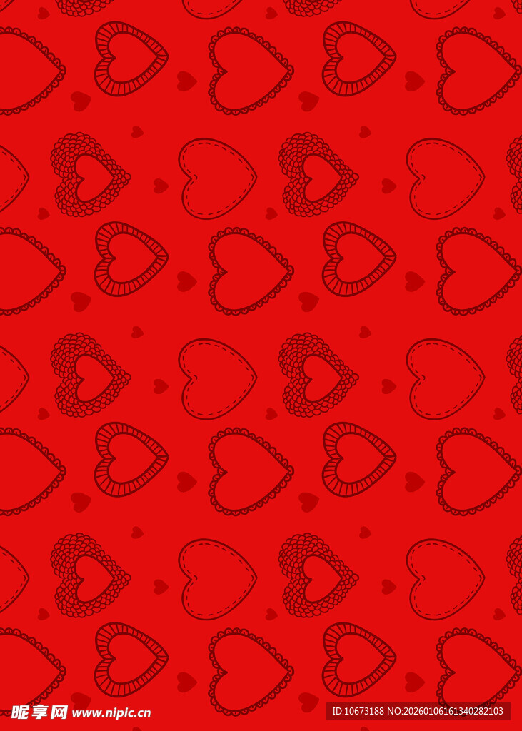 红色爱心图案背景