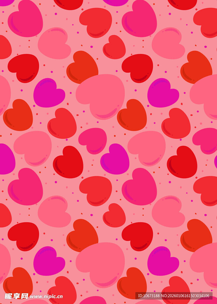 粉色爱心图案背景