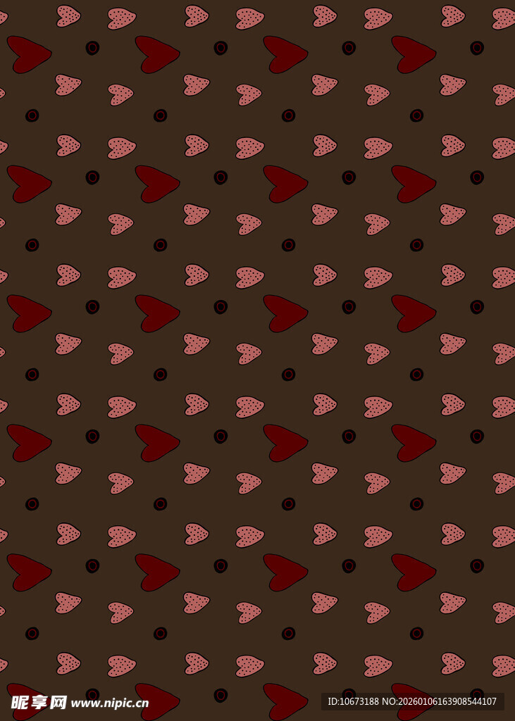 心形图案的复古风背景