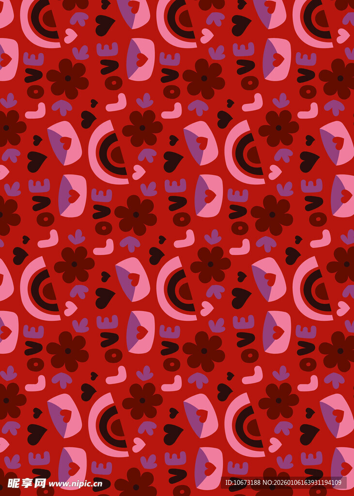 红色几何图案纹理背景