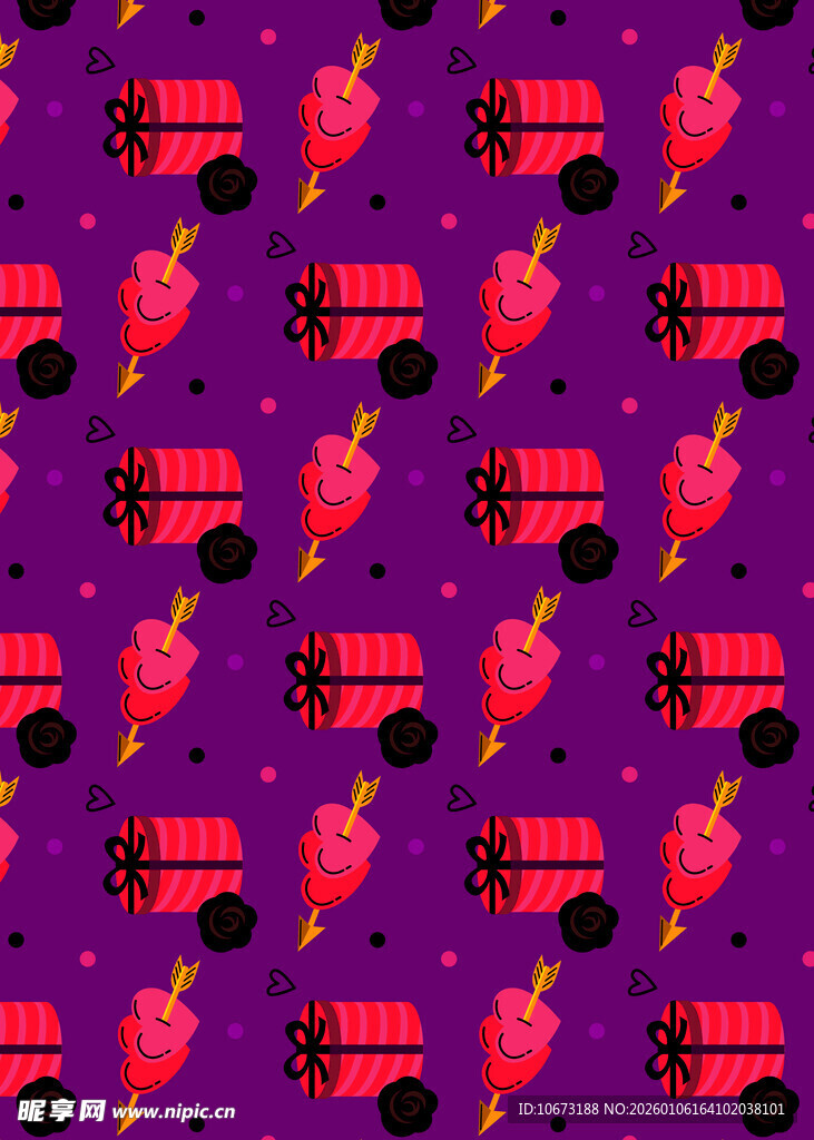 紫色背景的烧烤图案设计