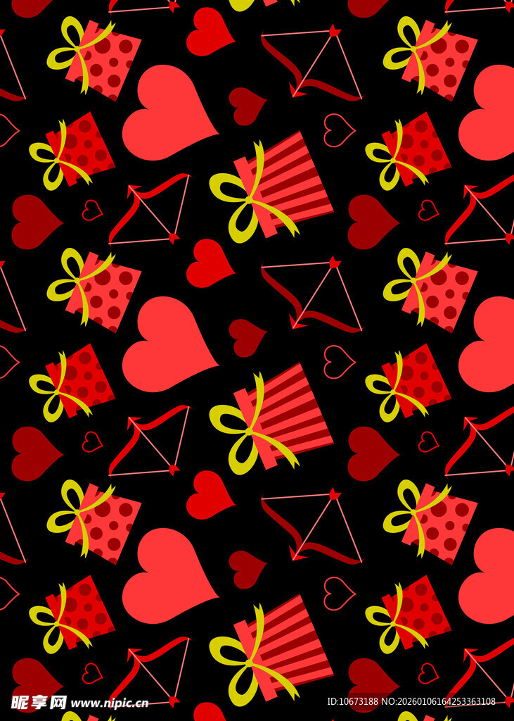 情人节爱心礼物图案背景