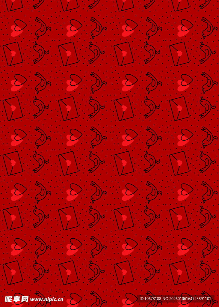 红色几何图案纹理背景