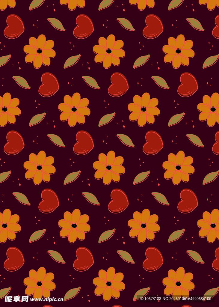 复古花卉图案背景