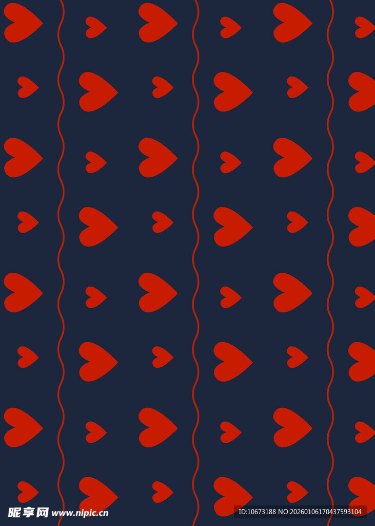 心形图案深蓝色背景纹理