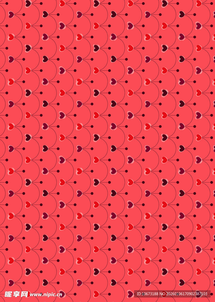 红色底黑色小点图案背景