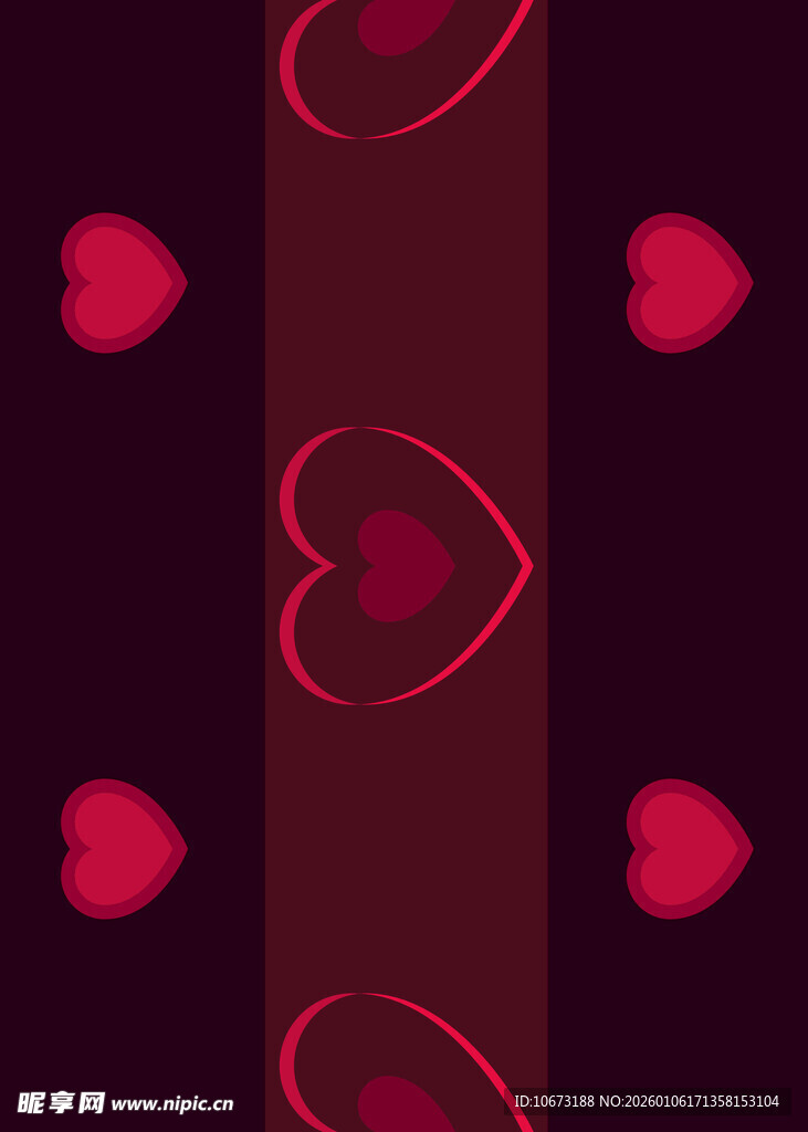 心形图案的浪漫背景