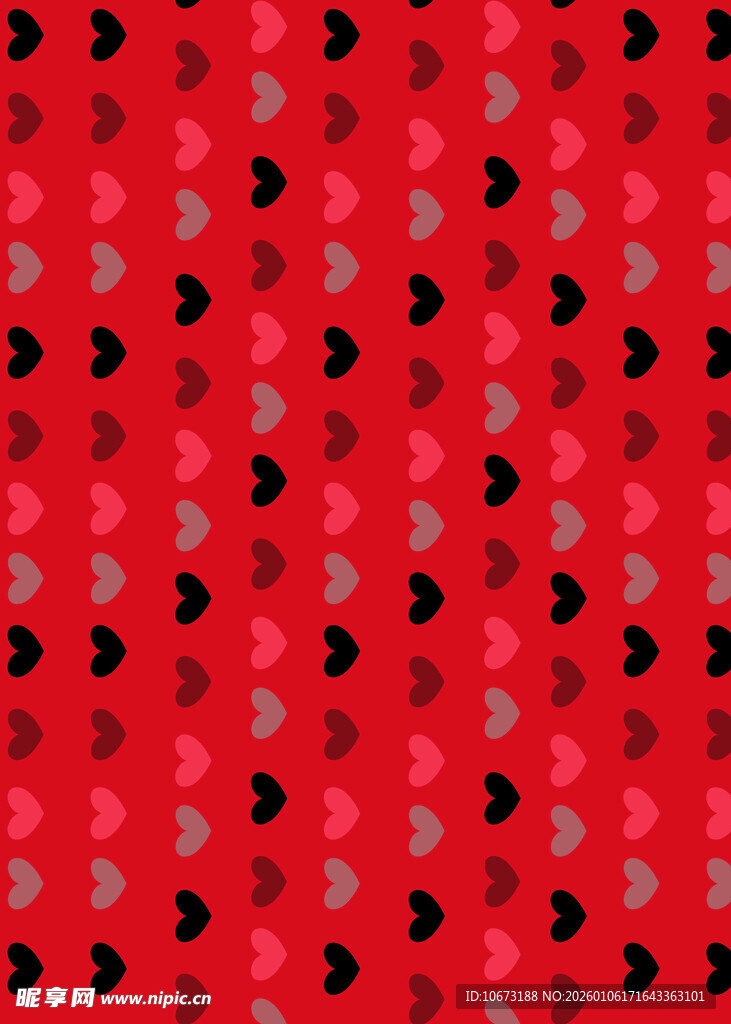 红色爱心图案背景纹理