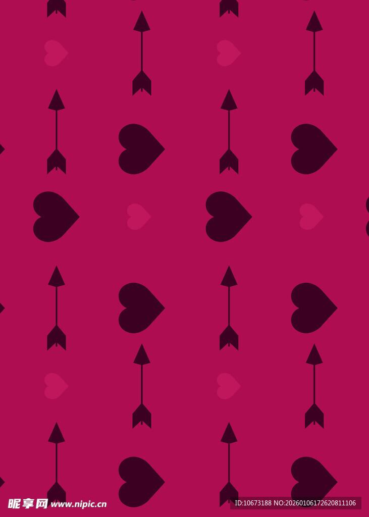 粉色爱心箭头图案背景