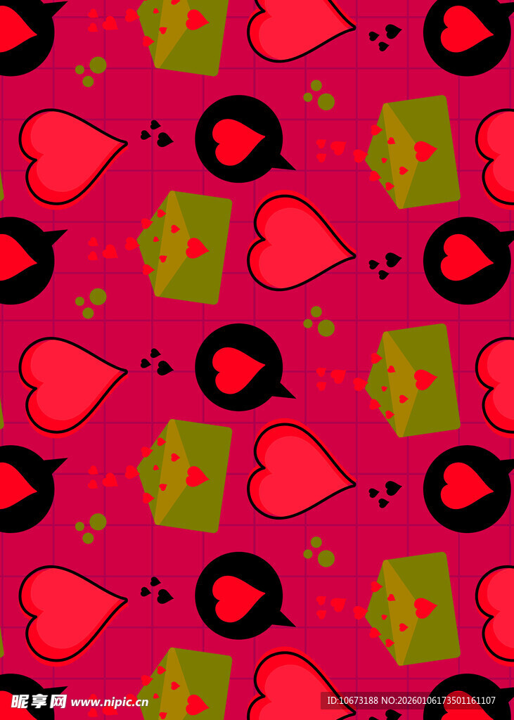 粉色爱心图案背景设计