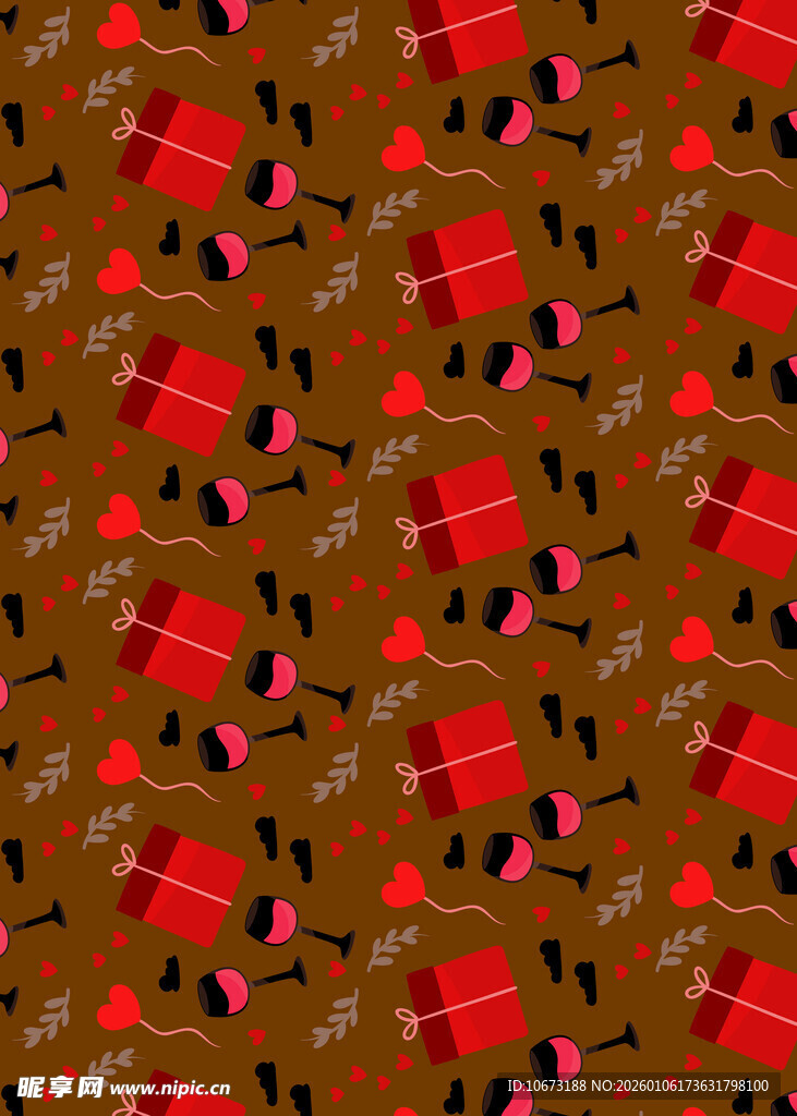 圣诞主题礼物图案背景