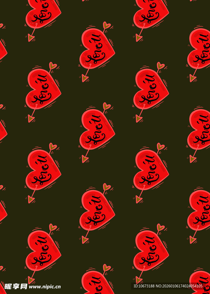 红色玫瑰图案背景纹理