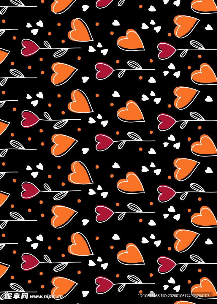心形糖果图案背景纹理