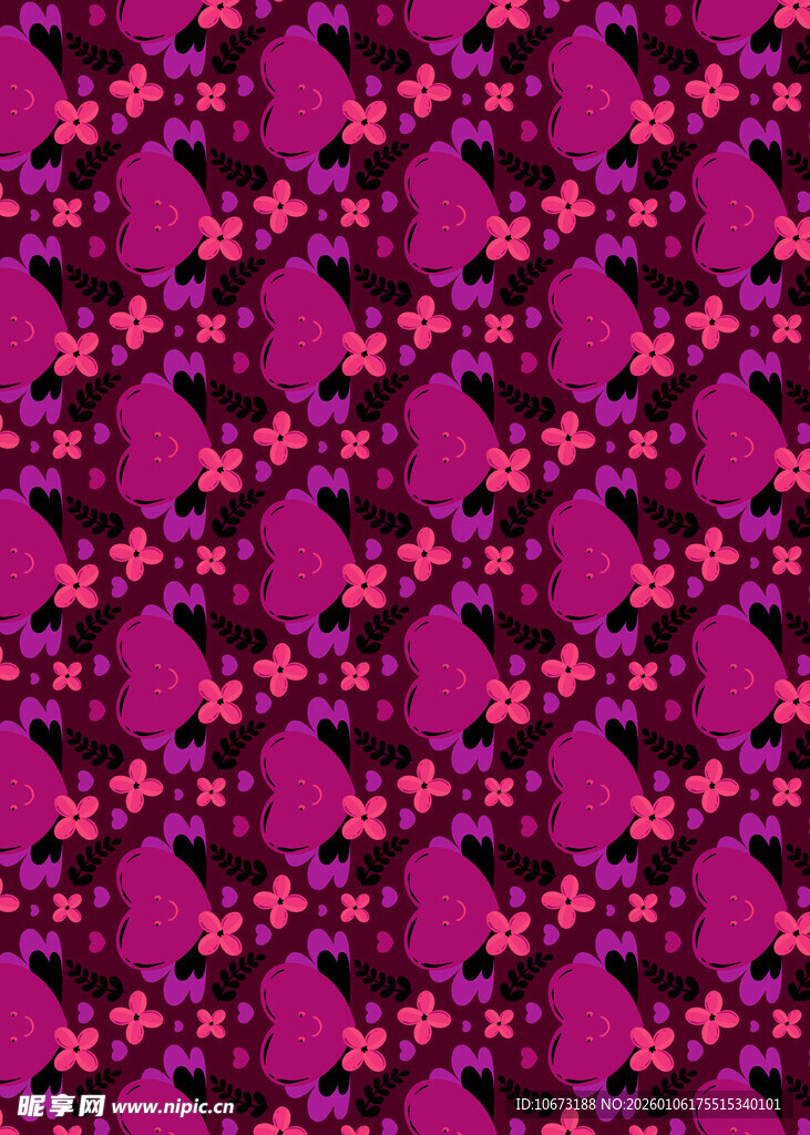 紫色几何花卉图案纹理