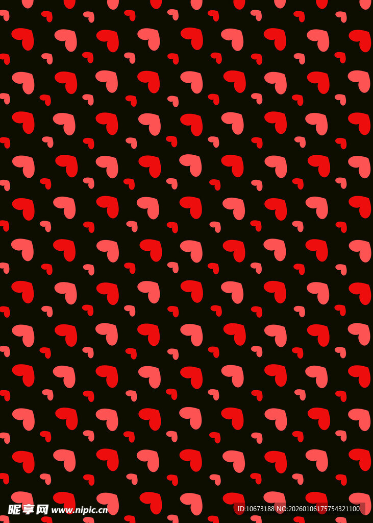 红色心形图案背景纹理