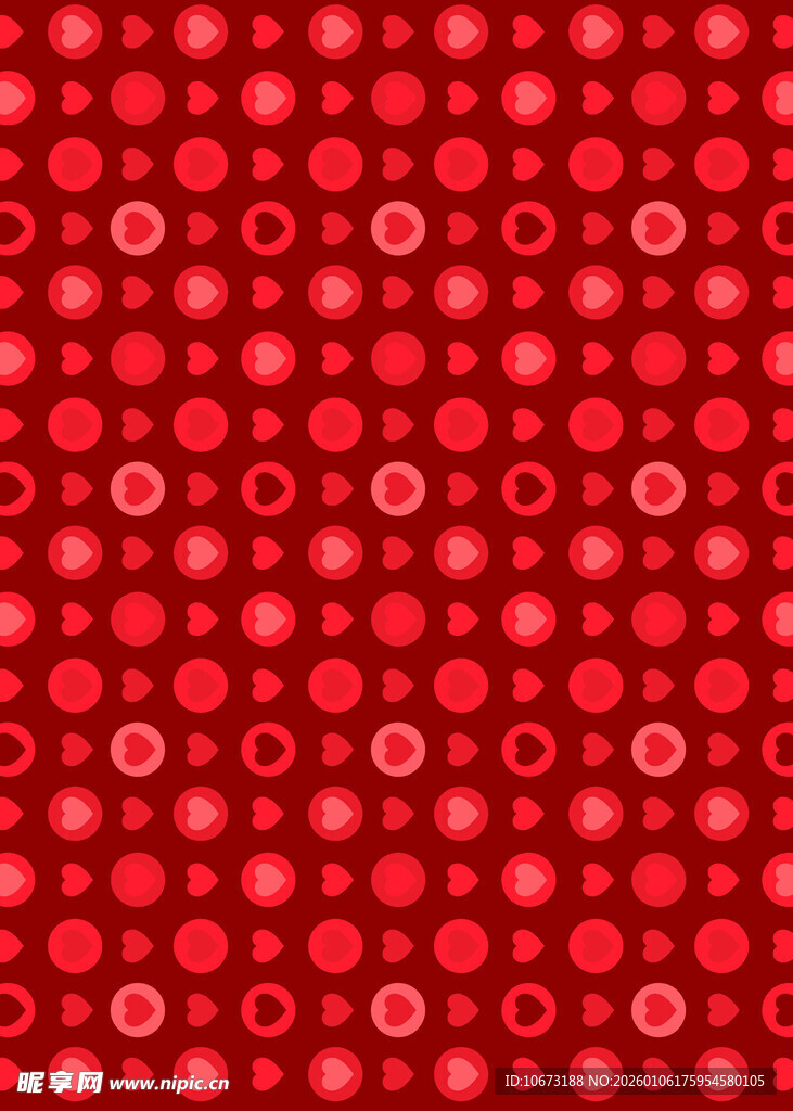 红色圆点图案背景