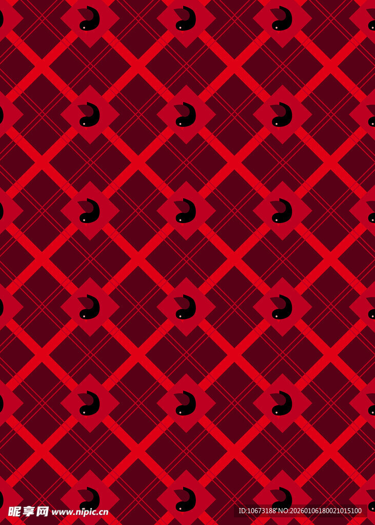 红色几何图案纹理背景