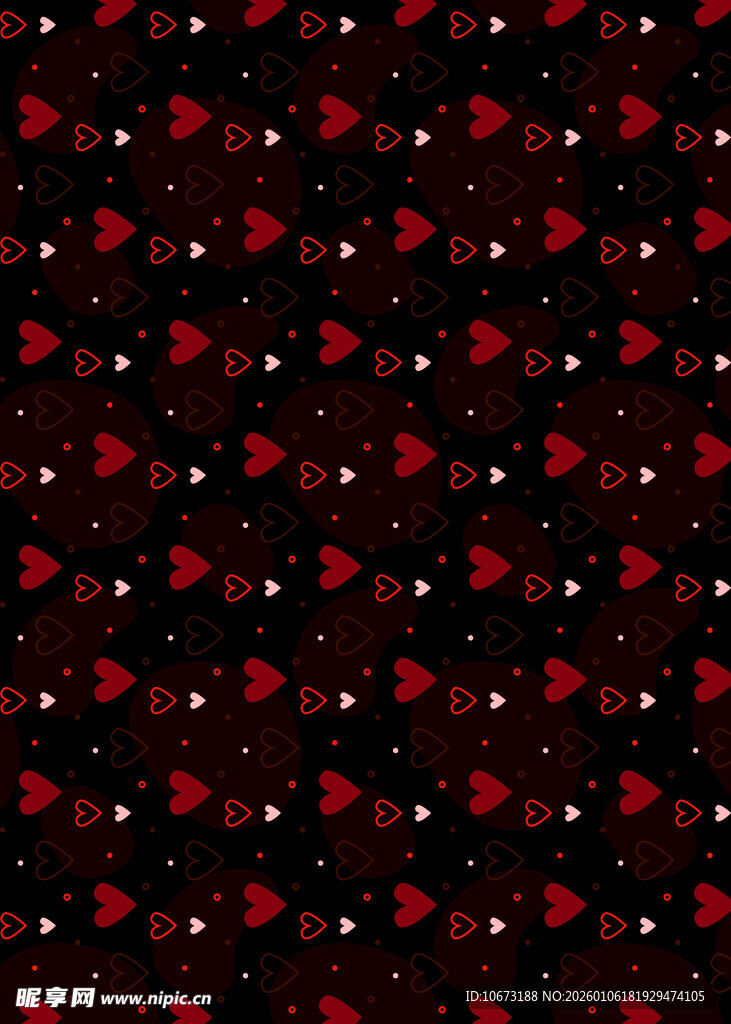 红色波点图案背景纹理