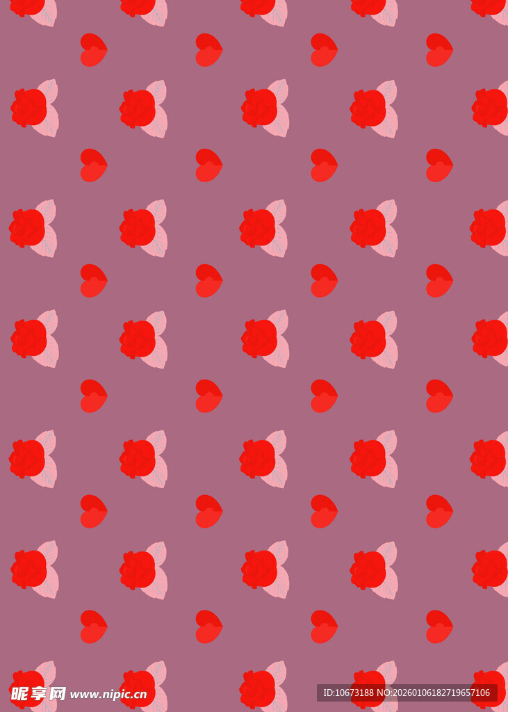 粉色底红色图案可爱纹理