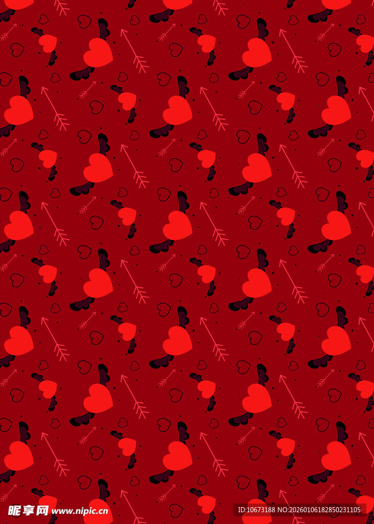 红色圣诞铃铛图案背景