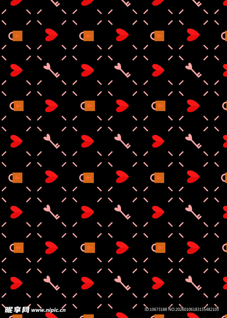 黑色底多彩几何图案背景