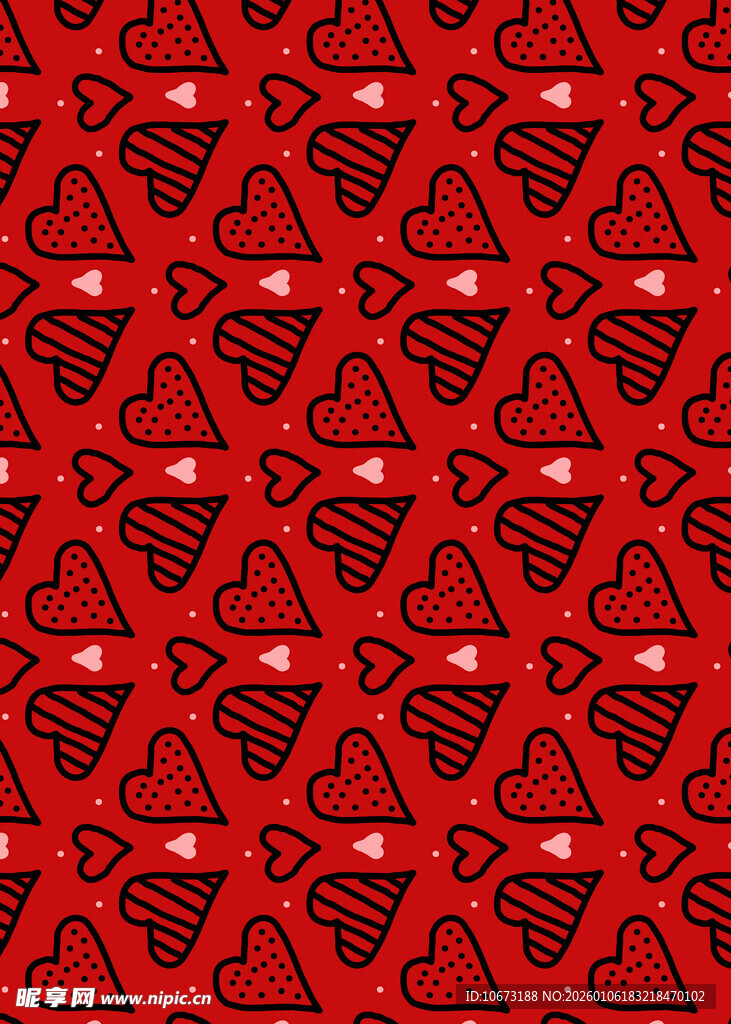 红色几何图案无缝背景