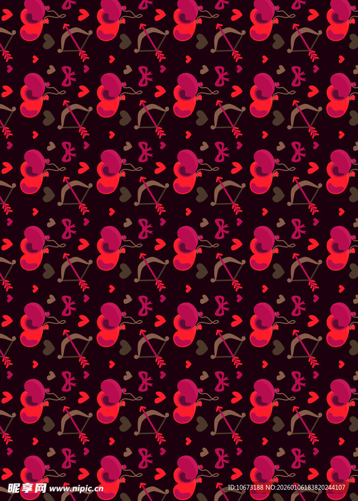 黑色底粉色花朵图案纹理