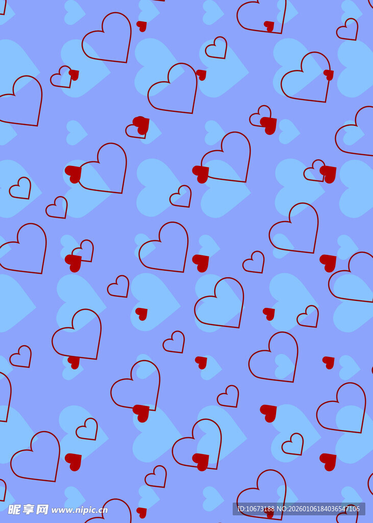 梦幻心形图案背景