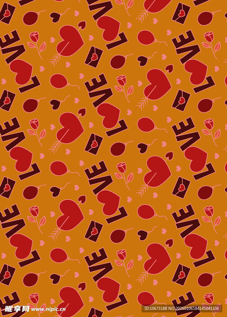 爱心音符图案背景