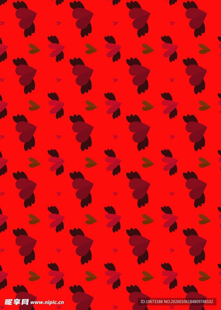 红色草莓图案背景纹理