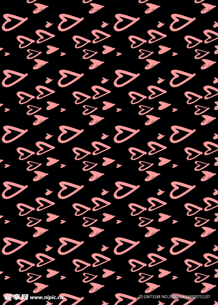 粉色心形图案背景