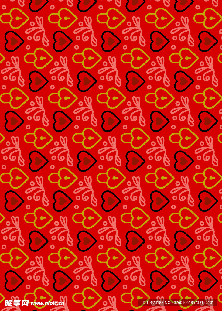 红色几何图案无缝背景