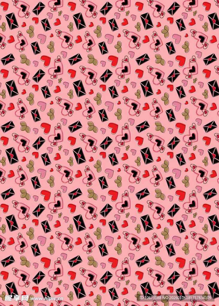 粉色系水果图案无缝背景