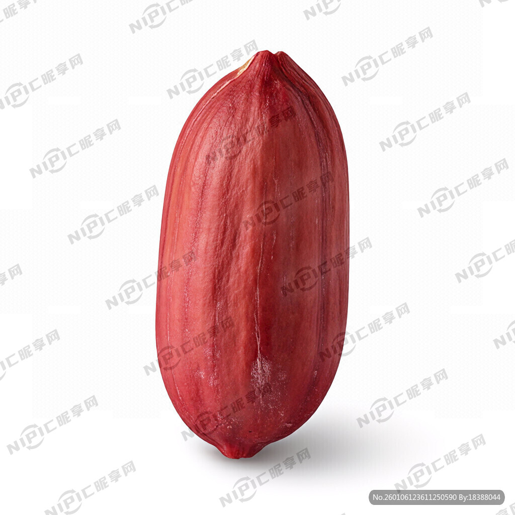 一粒大的花生仁 红色 竖着